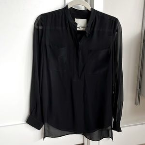 Phillip Lim Black Silk Blouse Top